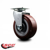 Service Caster 5 Inch Poly on Polyolefin Wheel Swivel Caster with Roller Bearing SCC-20S520-PPUR